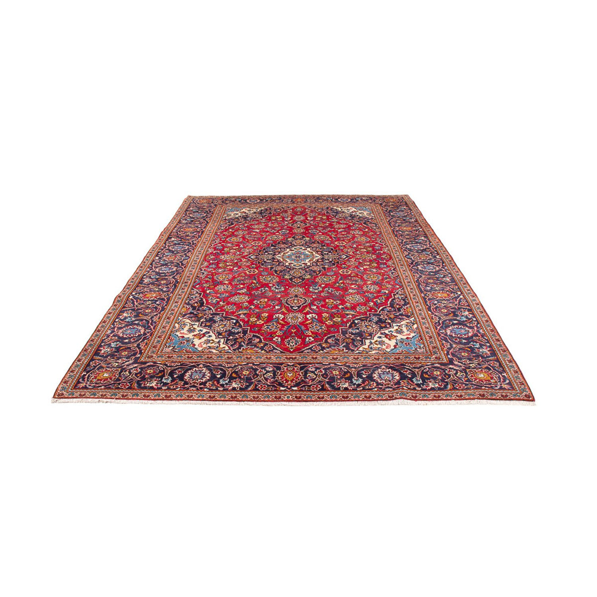 Alfombra persa - Keshan - 297 x 197 cm - rojo