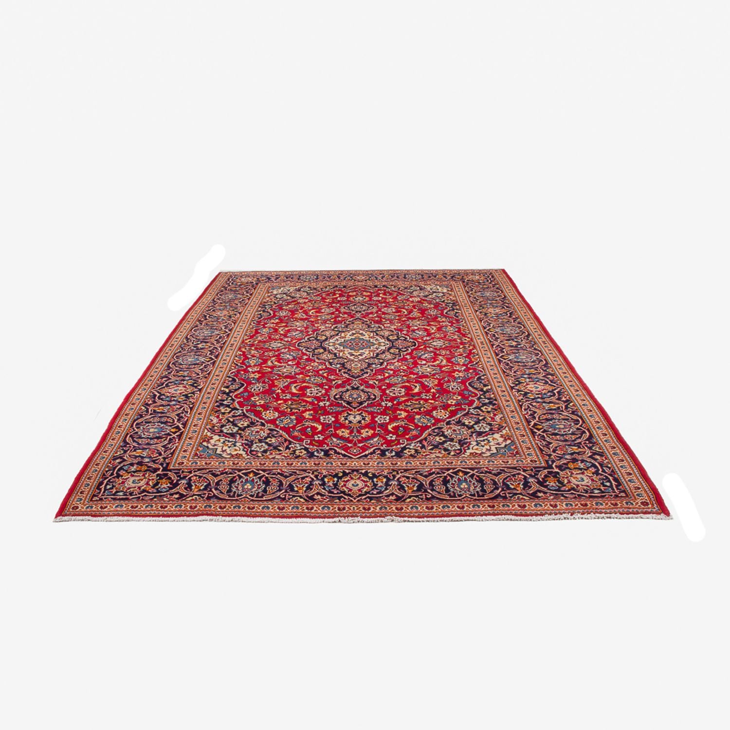 Alfombra persa - Keshan - 294 x 200 cm - rojo