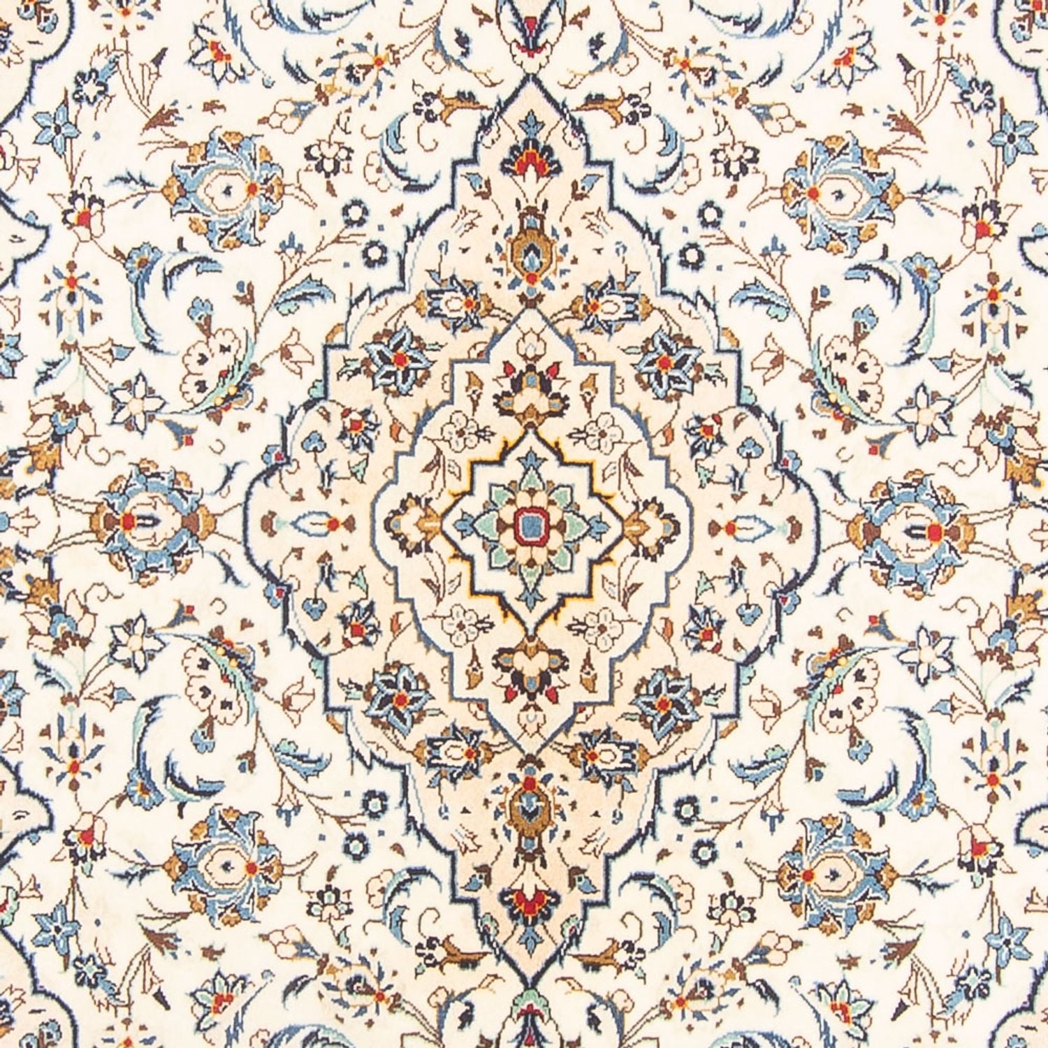 Alfombra persa - Keshan - 300 x 196 cm - crema