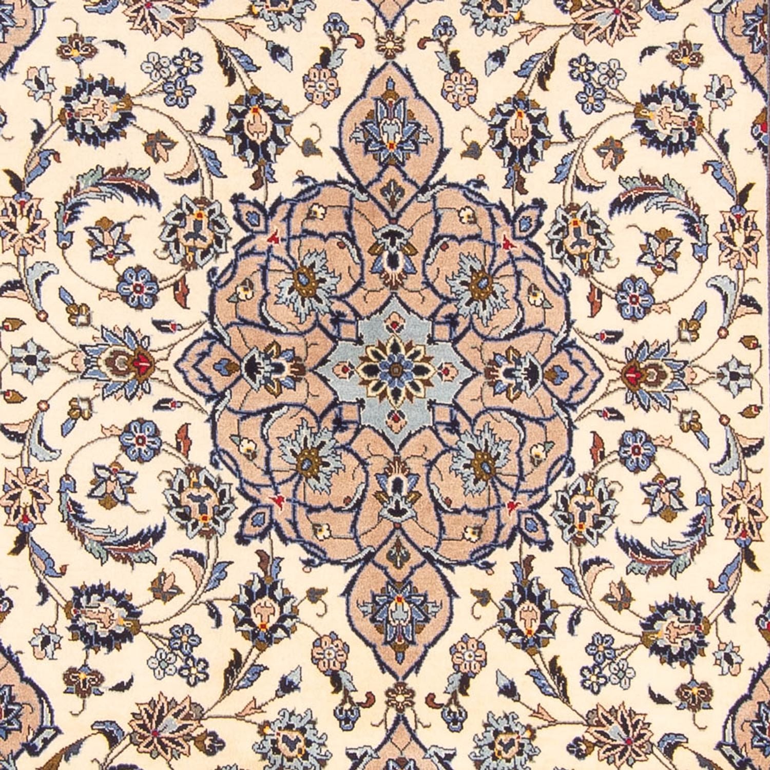 Alfombra persa - Keshan - 306 x 192 cm - crema