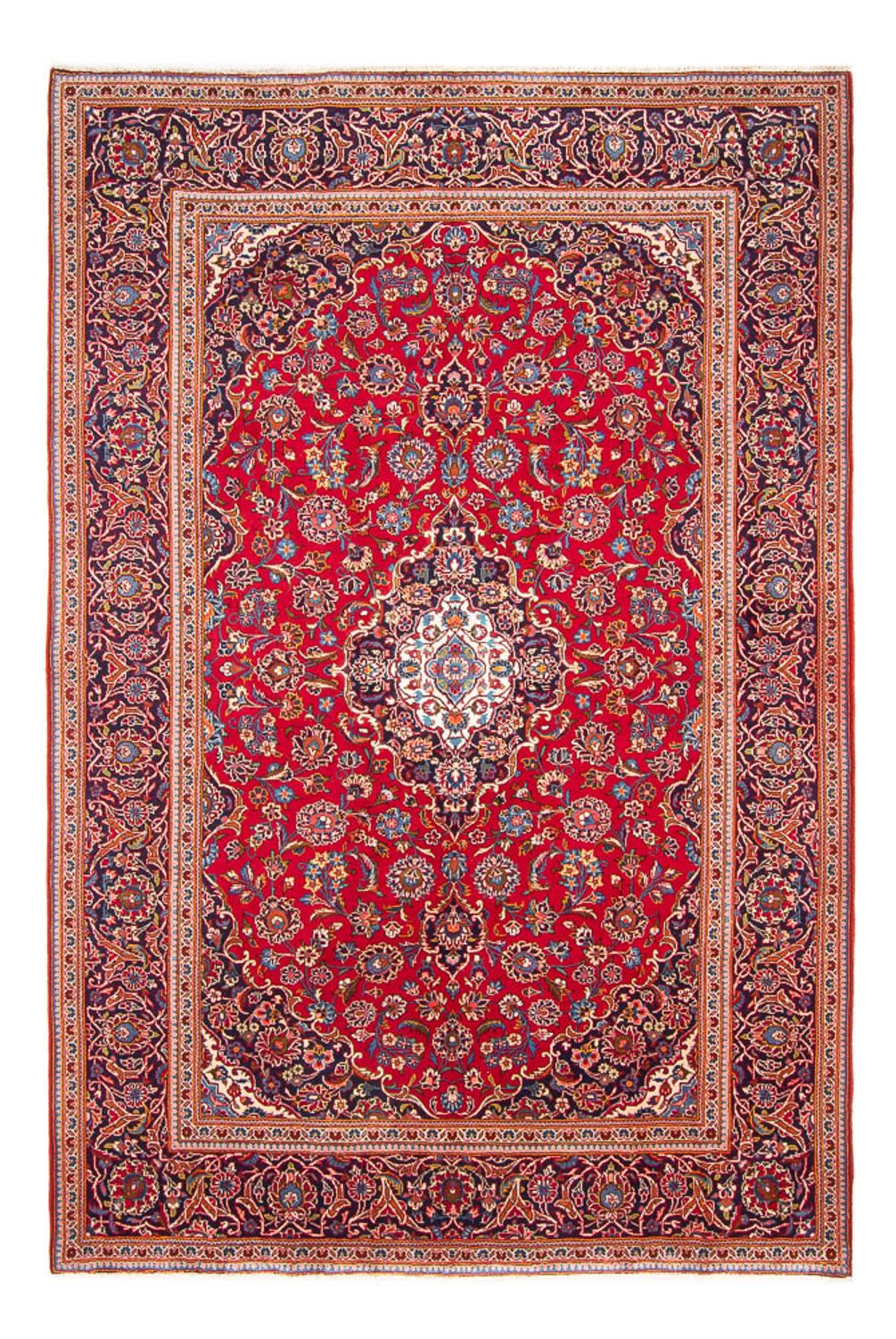 Alfombra persa - Keshan - 300 x 197 cm - rojo