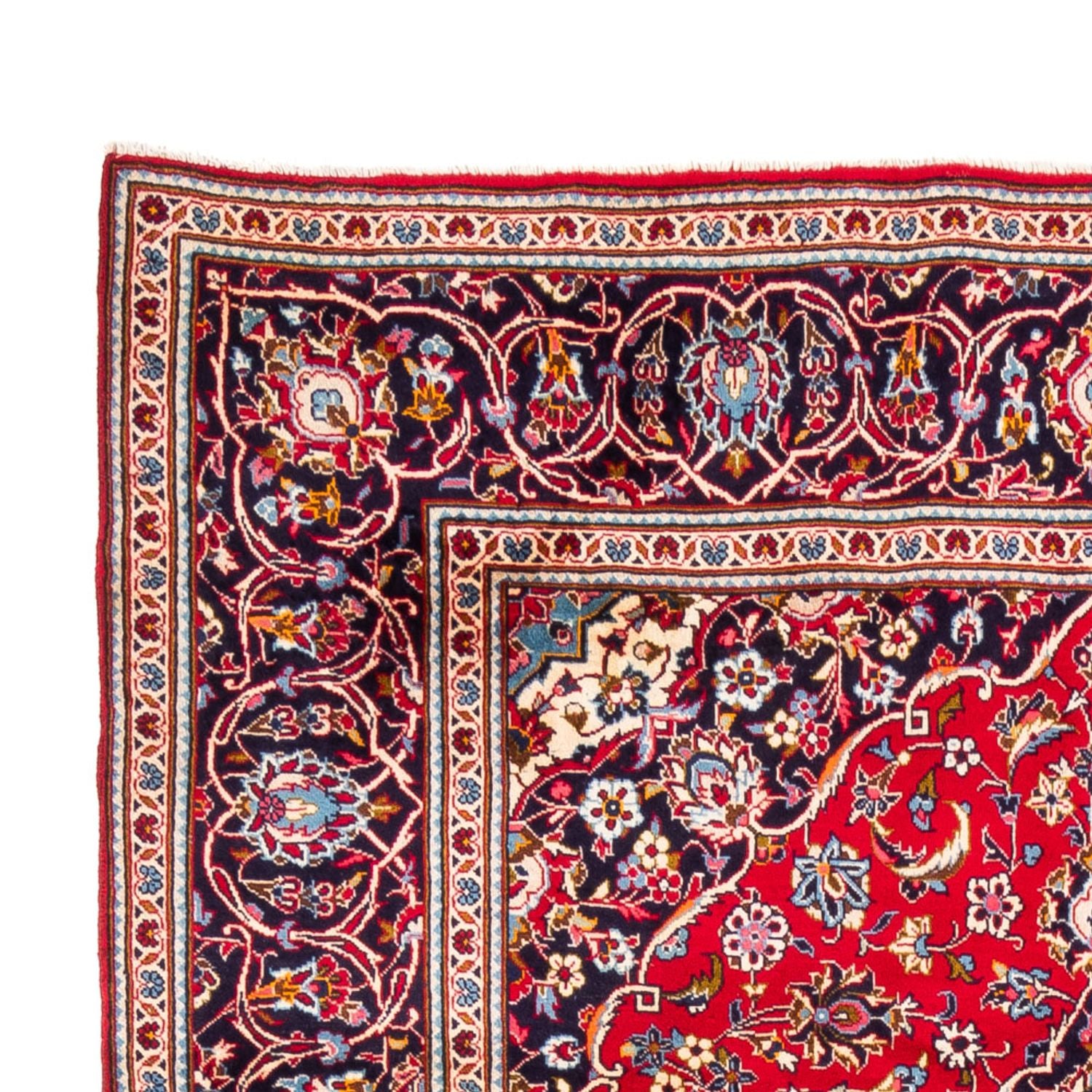 Alfombra persa - Keshan - 294 x 202 cm - rojo