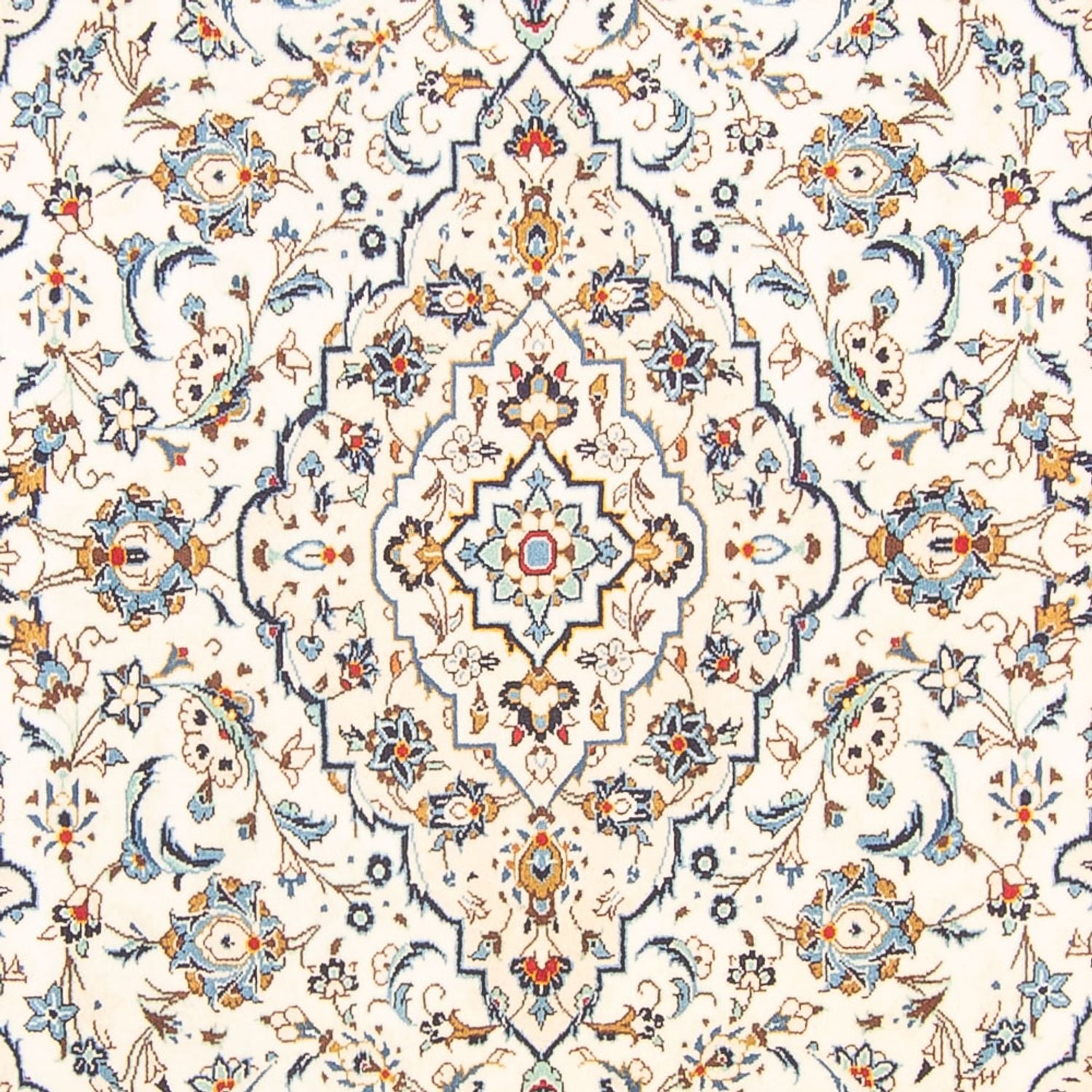 Alfombra persa - Keshan - 304 x 196 cm - crema