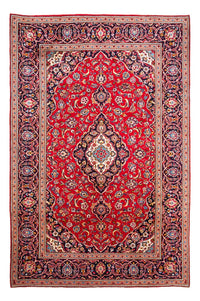 Alfombra persa - Keshan - 310 x 193 cm - rojo