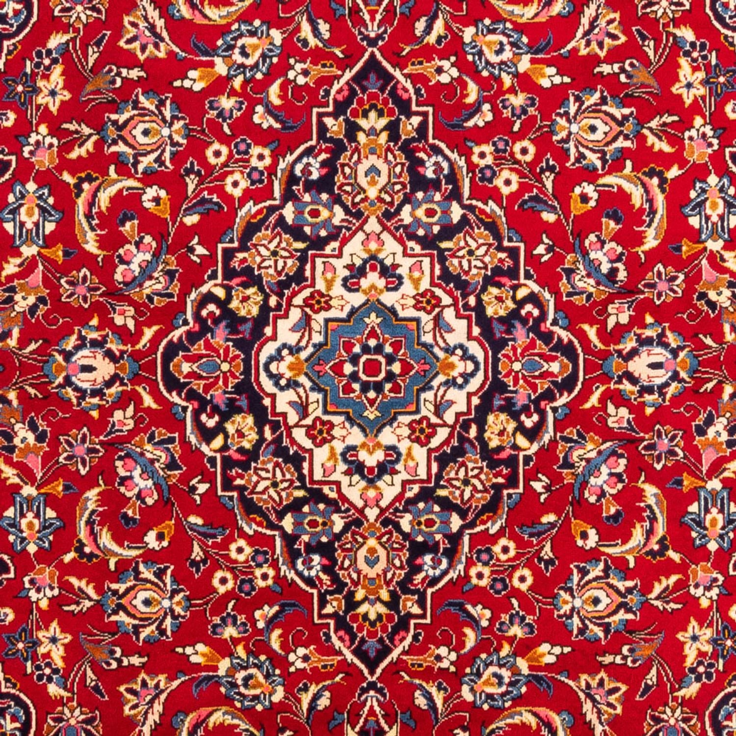 Alfombra persa - Keshan - 302 x 198 cm - rojo