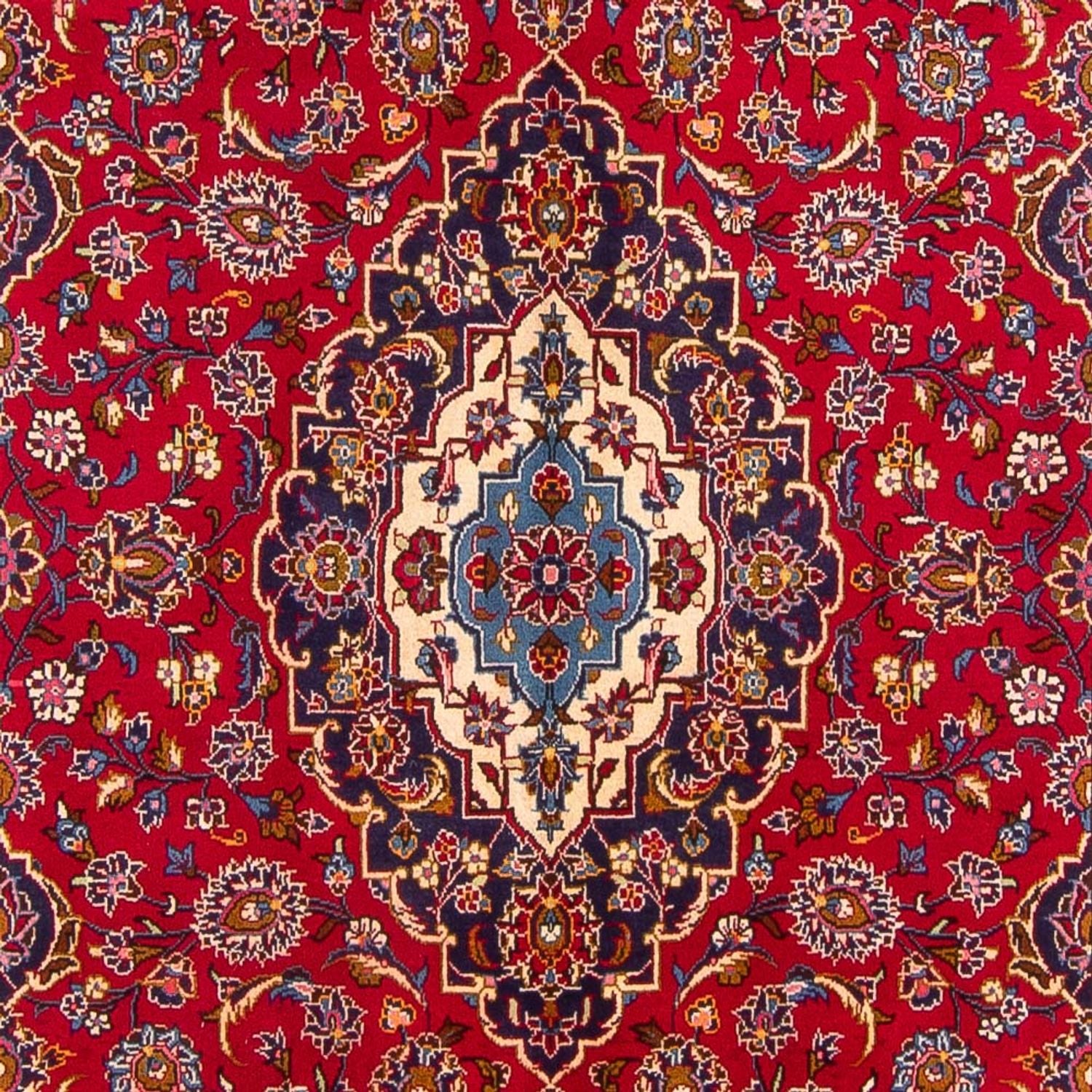 Alfombra persa - Keshan - 306 x 196 cm - rojo