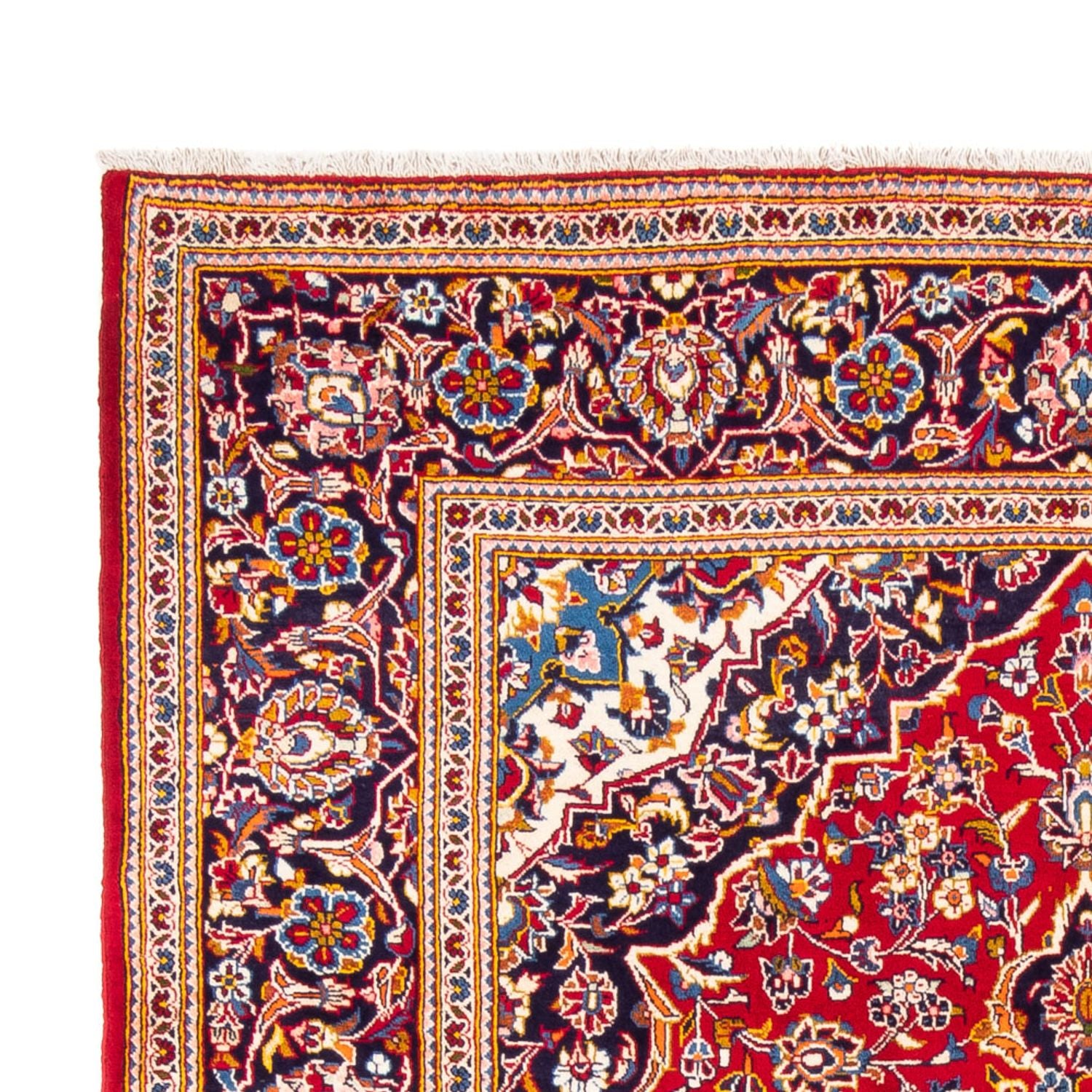 Alfombra persa - Keshan - 303 x 198 cm - rojo