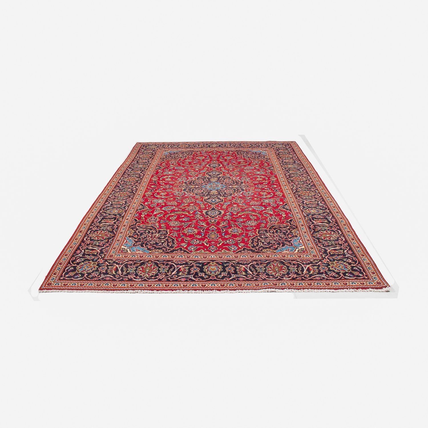 Alfombra persa - Keshan - 306 x 198 cm - rojo