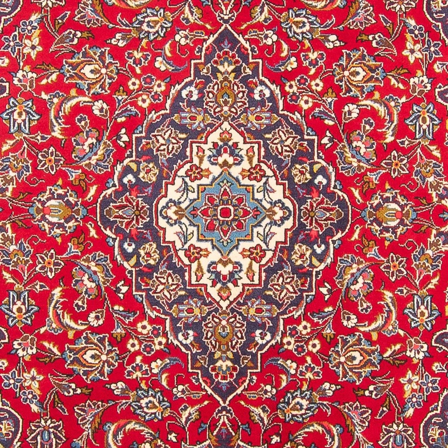 Alfombra persa - Keshan - 307 x 198 cm - rojo