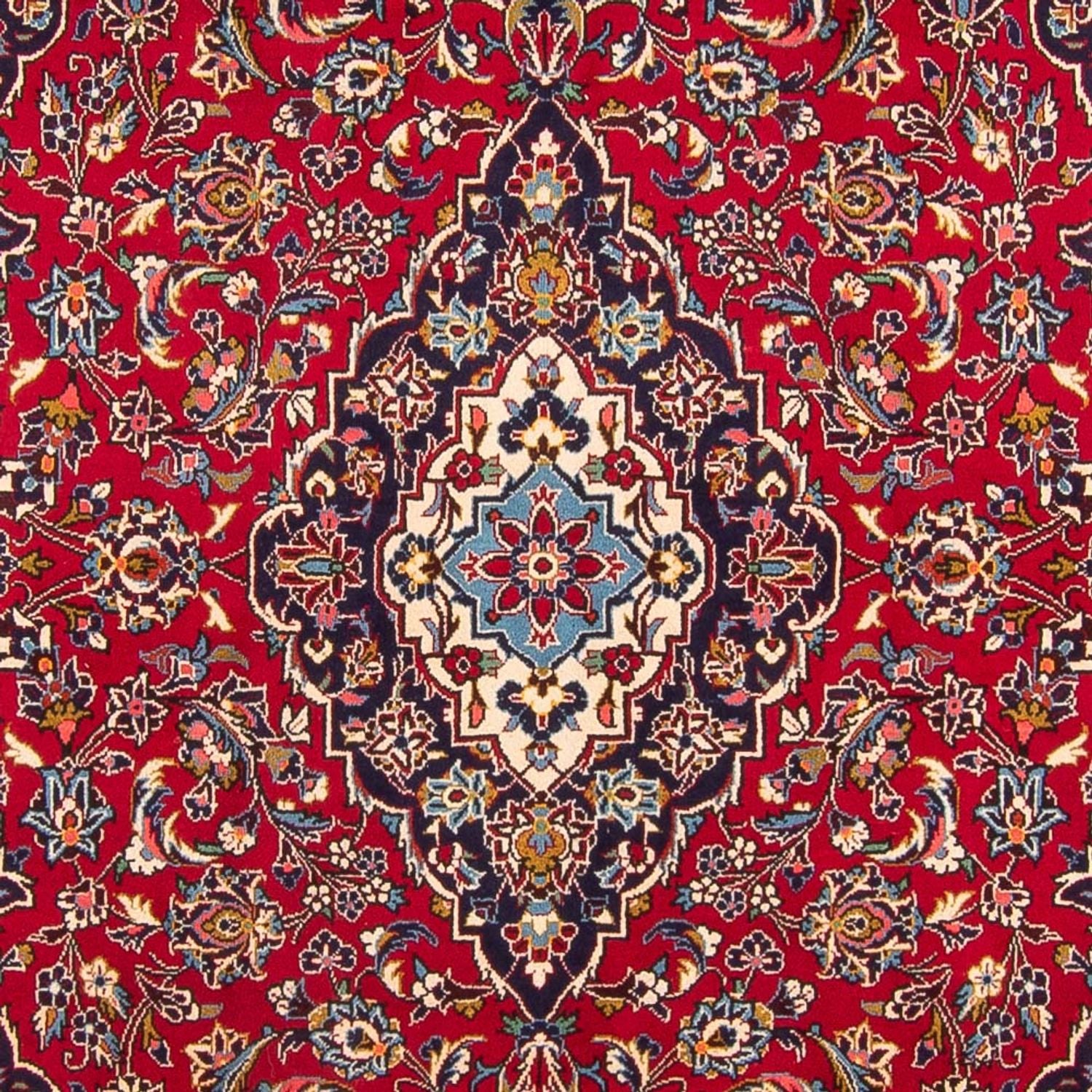 Alfombra persa - Keshan - 302 x 203 cm - rojo