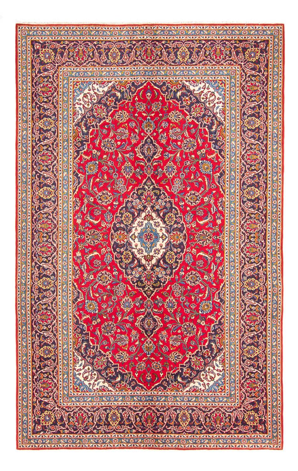 Alfombra persa - Keshan - 302 x 205 cm - rojo