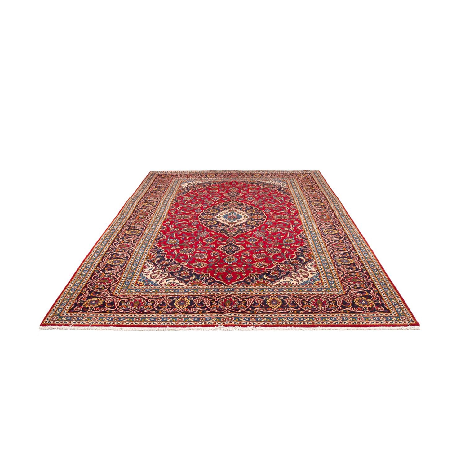 Alfombra persa - Keshan - 302 x 205 cm - rojo