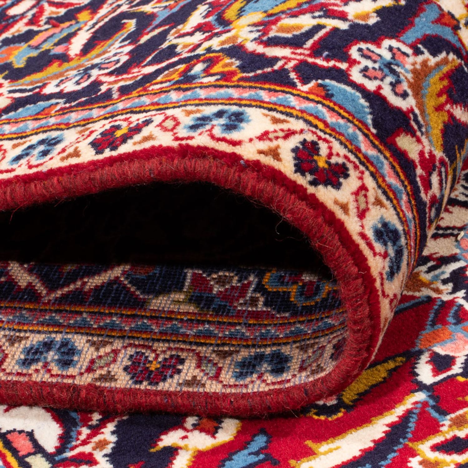 Alfombra persa - Keshan - 305 x 204 cm - rojo burdeos