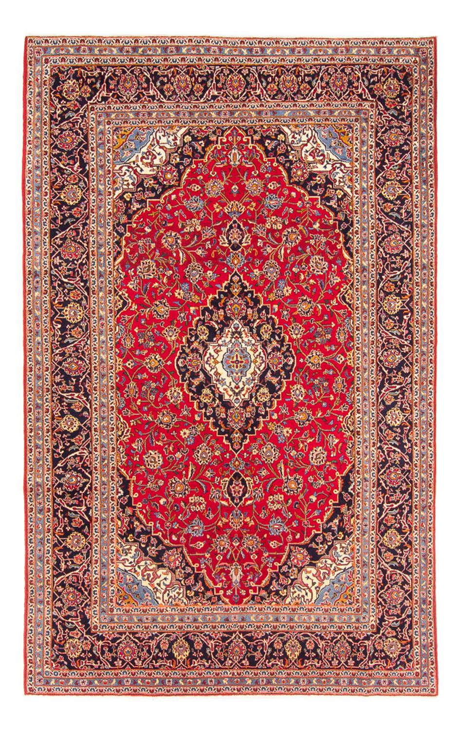 Alfombra persa - Keshan - 305 x 209 cm - rojo