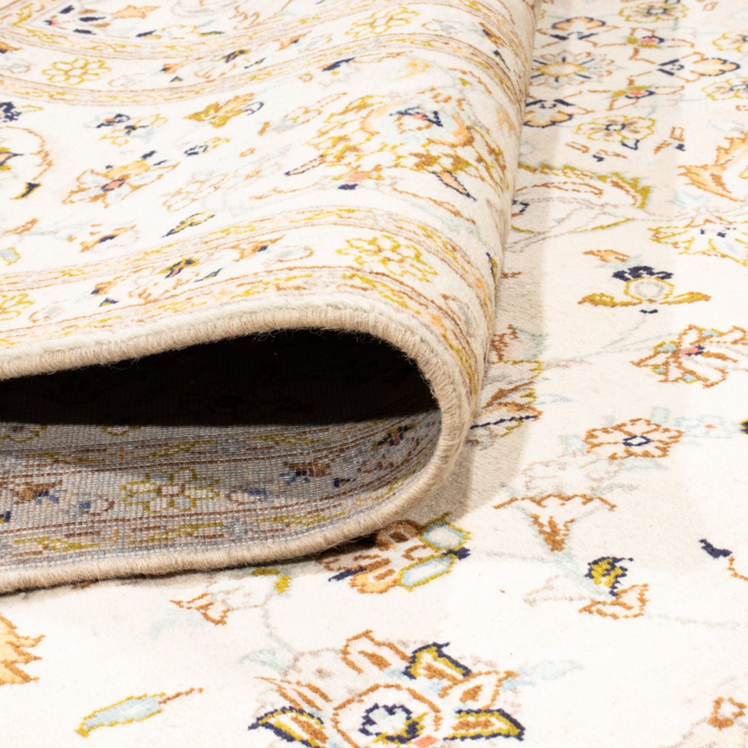 Alfombra persa - Keshan - 344 x 243 cm - crema