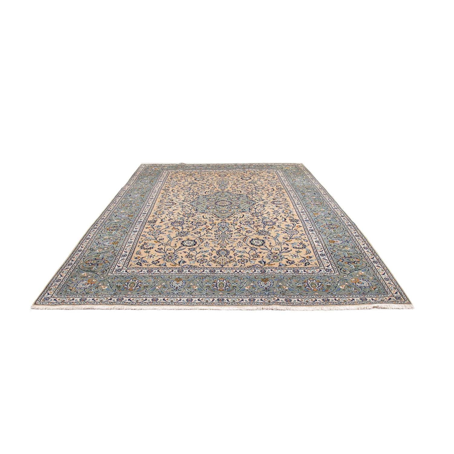 Alfombra persa - Keshan - 344 x 245 cm - taupe