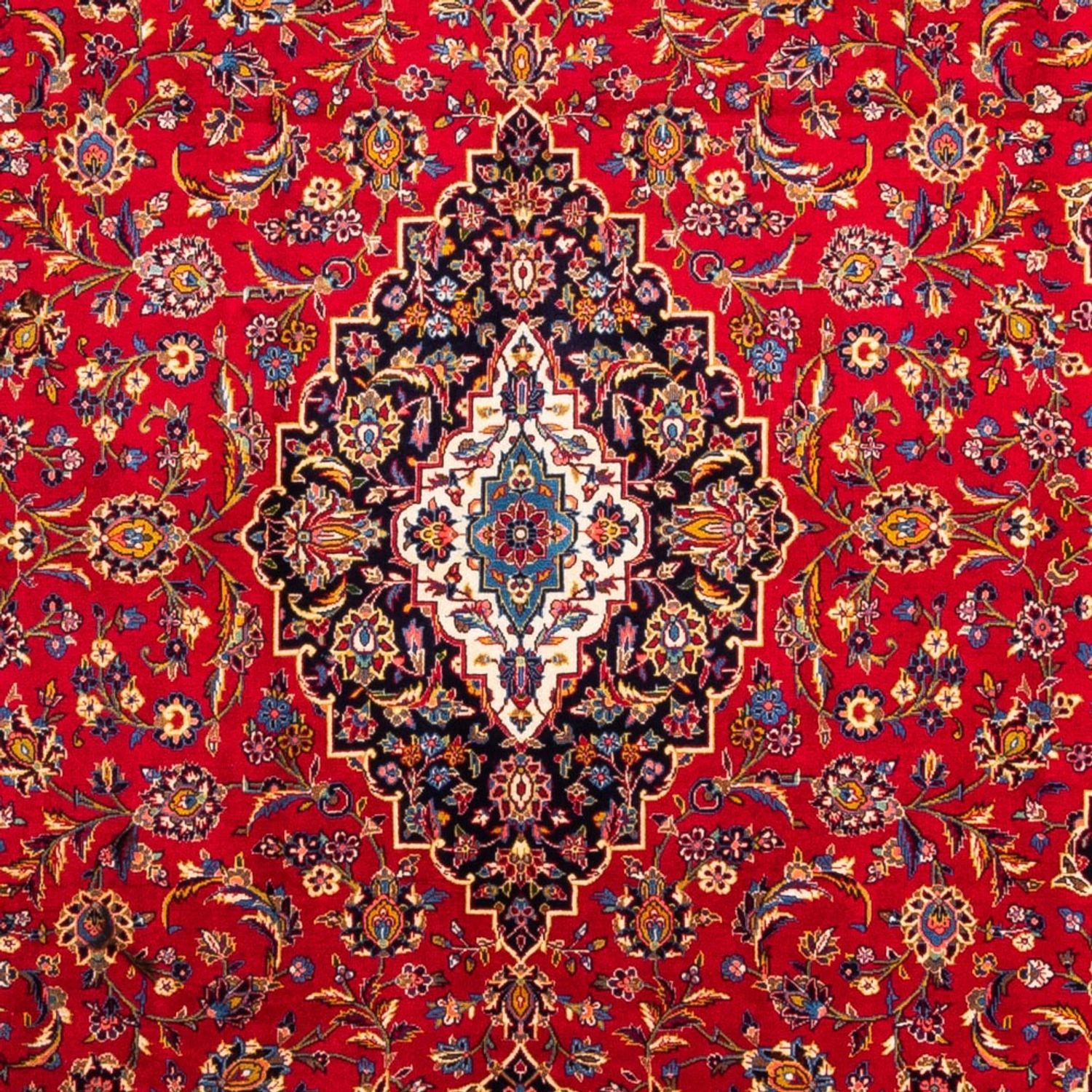 Alfombra persa - Keshan - 346 x 257 cm - rojo