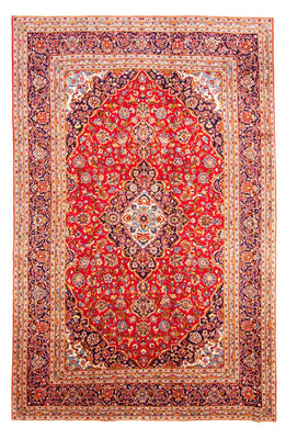 Alfombra persa - Keshan - 374 x 240 cm - rojo