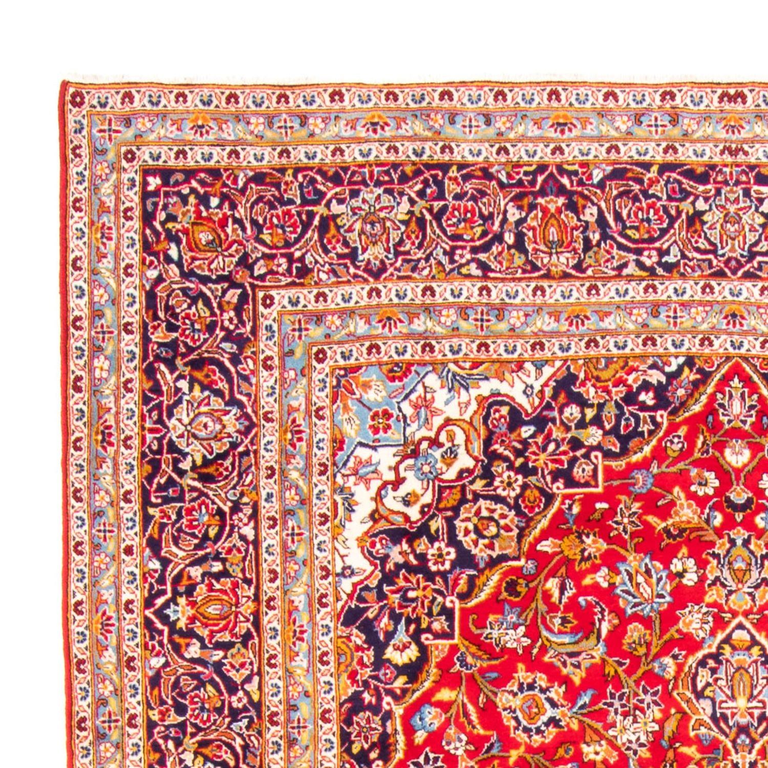 Alfombra persa - Keshan - 374 x 240 cm - rojo