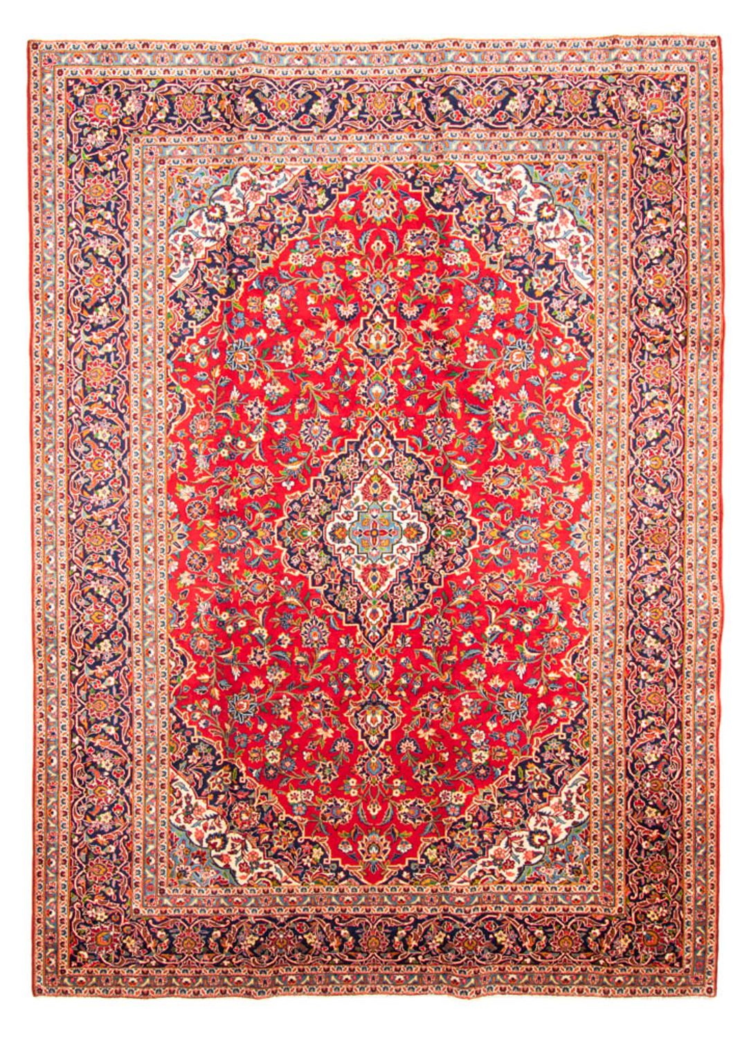 Alfombra persa - Keshan - 377 x 269 cm - rojo