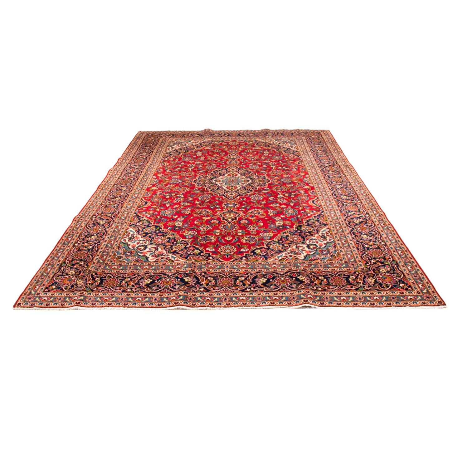 Alfombra persa - Keshan - 377 x 269 cm - rojo