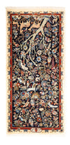 Kashmar Alfombra 90x188cm - Alfombra persa - Alfombra de pasillo / Azul Oscuro / 90 x 188 cm Alfombra de pasillo