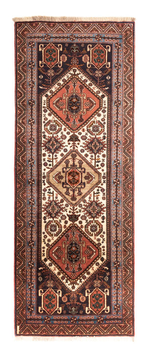 Alfombra de pasillo Alfombra persa - Nómada - 202 x 80 cm - crema