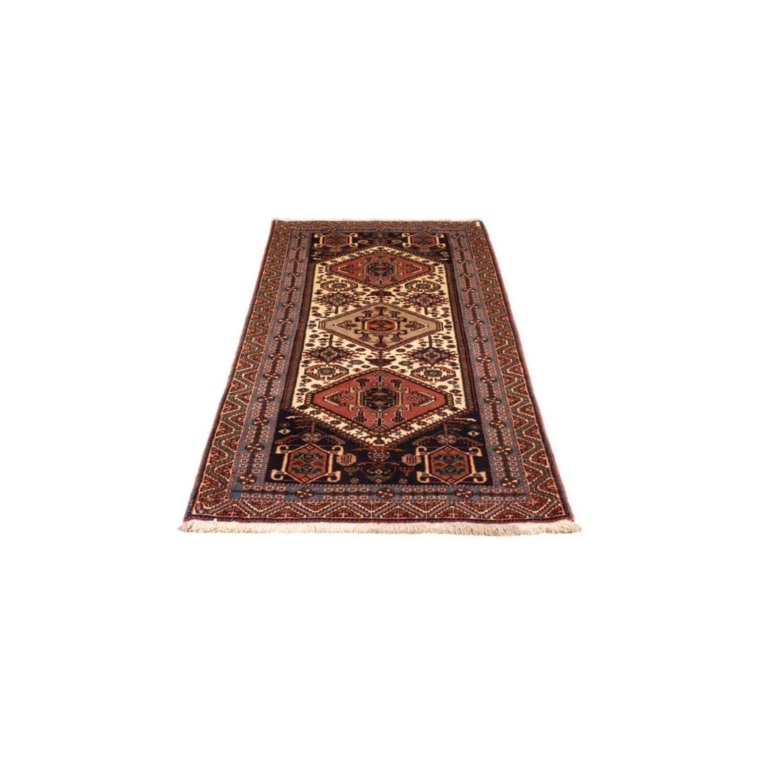 Alfombra de pasillo Alfombra persa - Nómada - 202 x 80 cm - crema