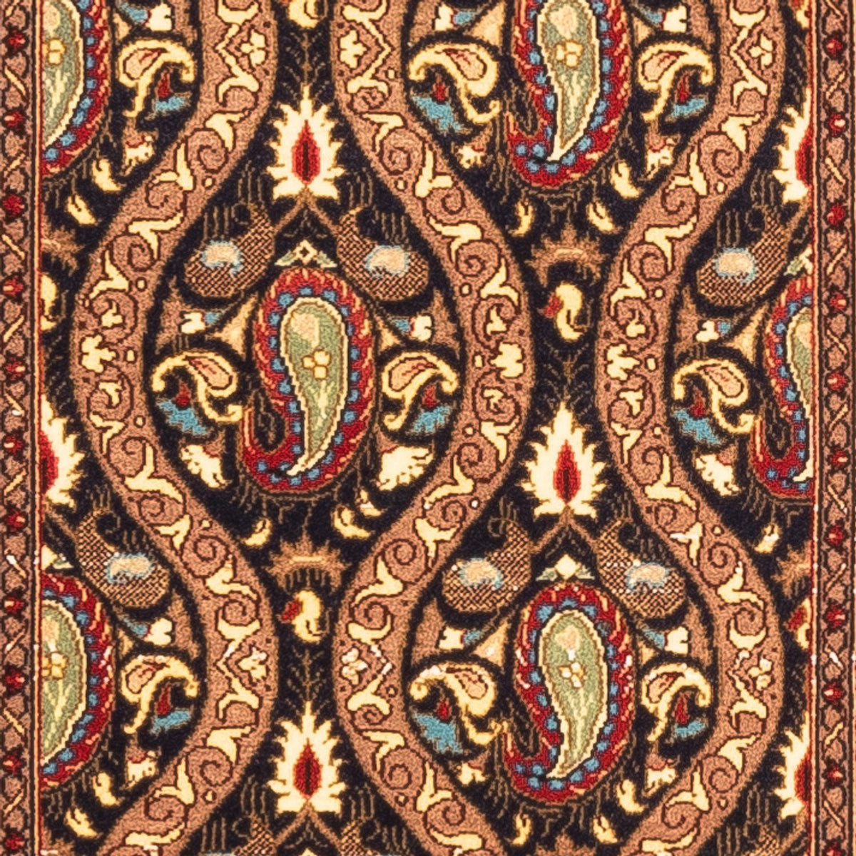 Alfombra de pasillo Alfombra persa - Ghom - 160 x 53 cm - azul oscuro