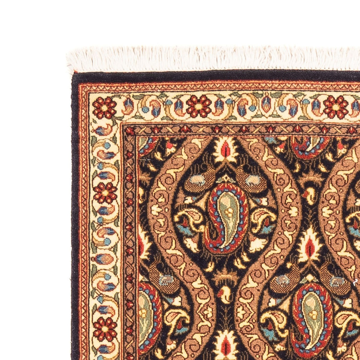 Alfombra de pasillo Alfombra persa - Ghom - 160 x 53 cm - azul oscuro