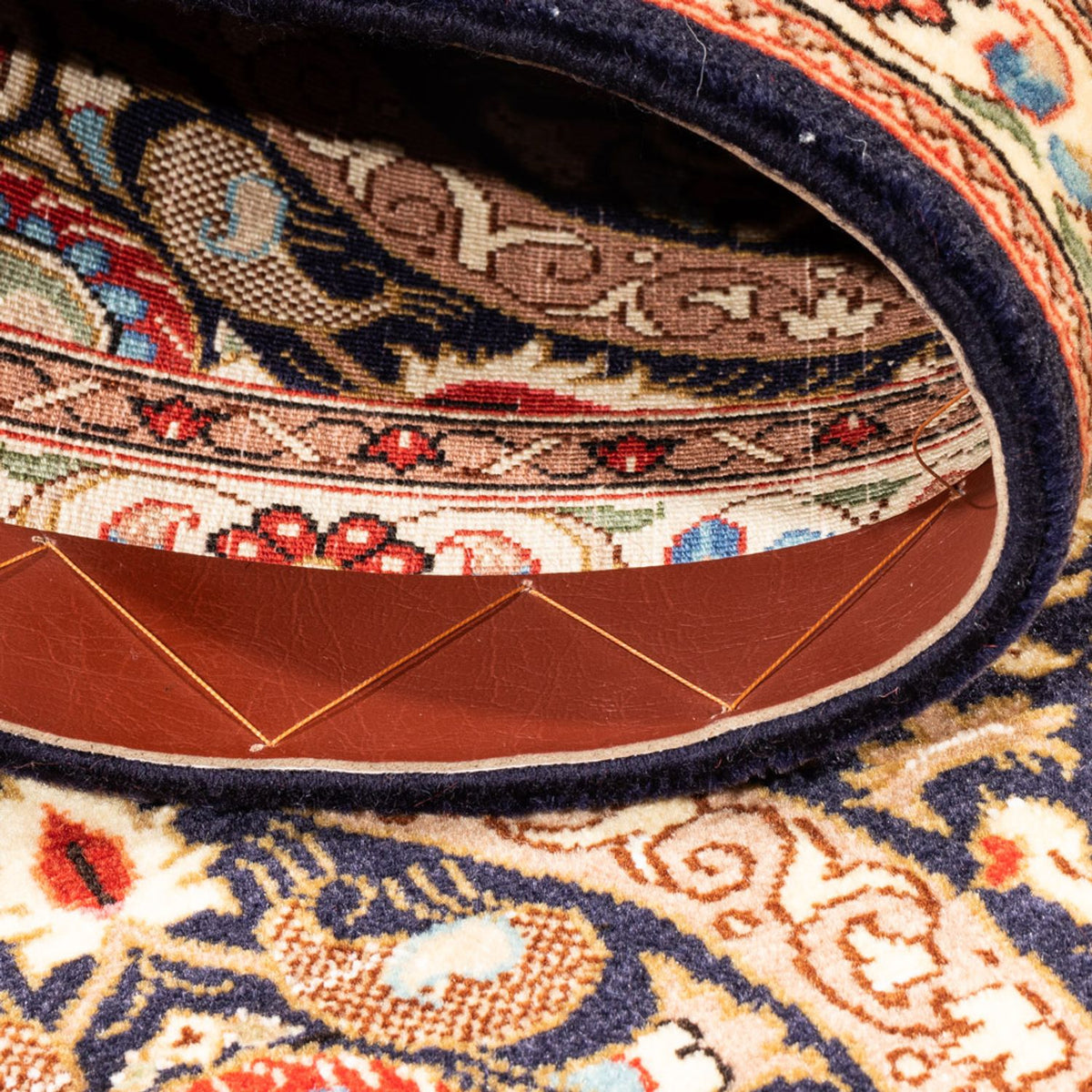 Alfombra de pasillo Alfombra persa - Ghom - 160 x 53 cm - azul oscuro