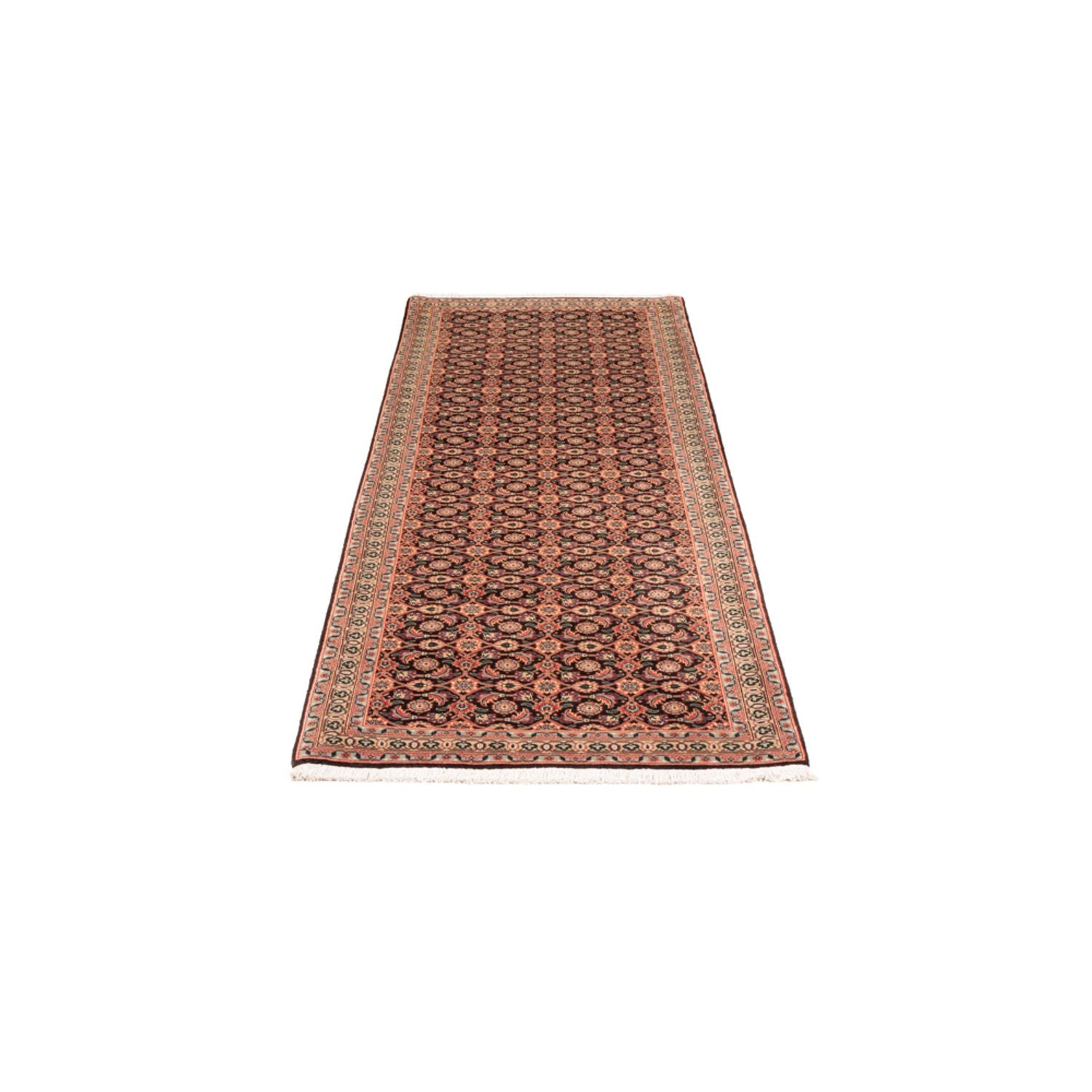 Alfombra de pasillo Alfombra Persa - Tabriz - Real - 200 x 68 cm - azul oscuro