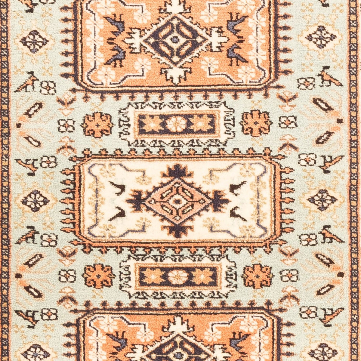 Alfombra de pasillo Alfombra persa - Nómada - 188 x 66 cm - verde claro