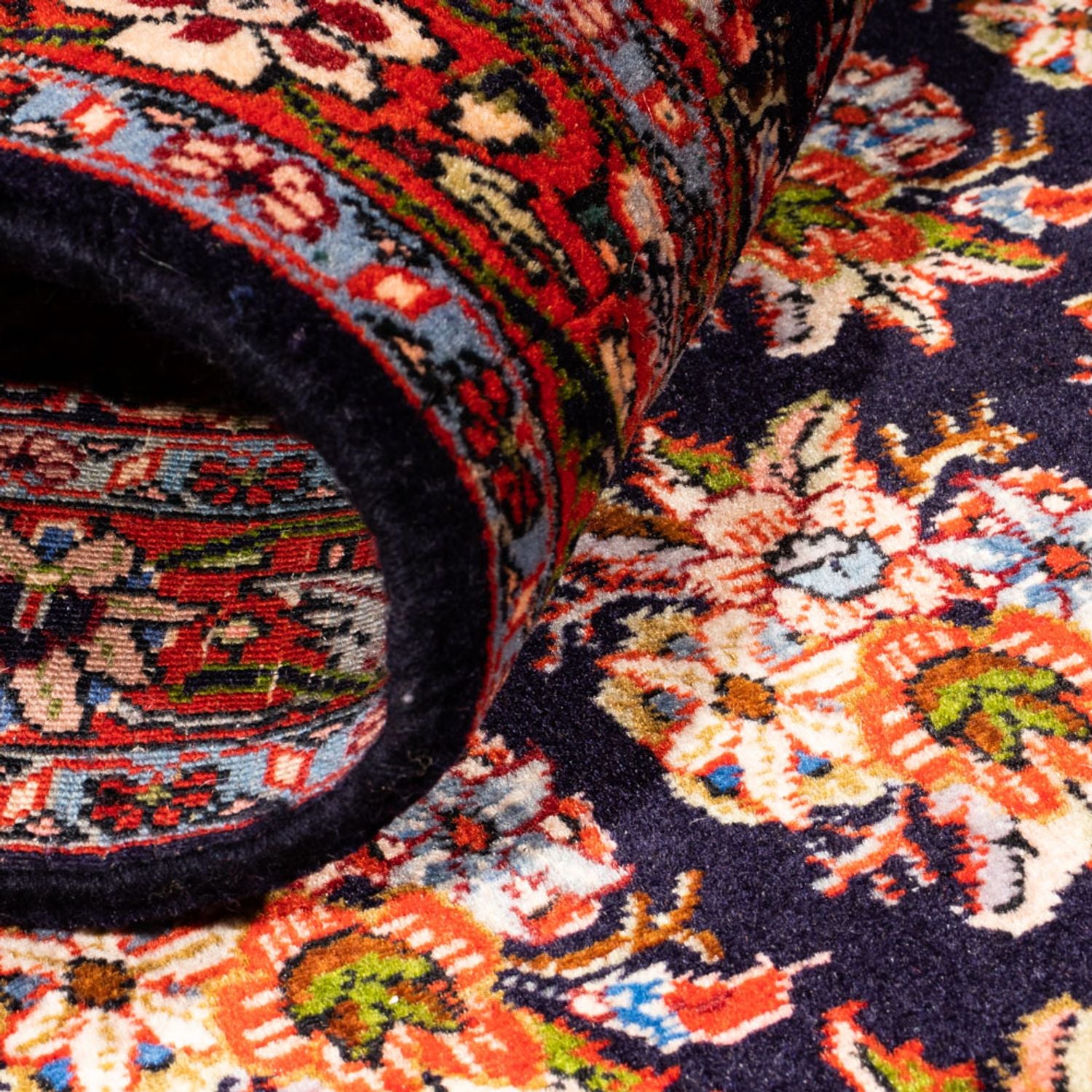 Alfombra de pasillo Alfombra persa - Bidjar - 204 x 73 cm - azul oscuro