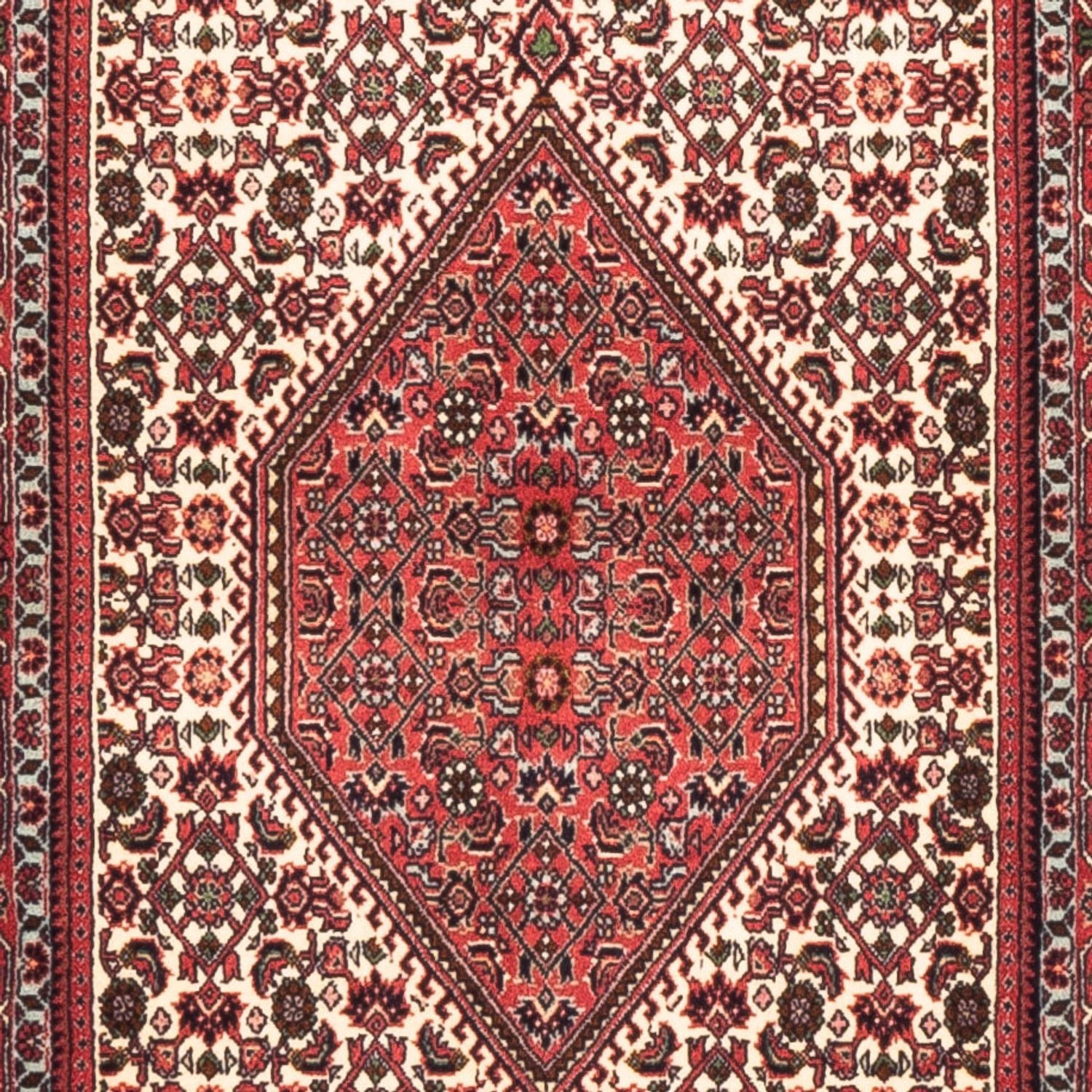 Alfombra de pasillo Alfombra persa - Bidjar - 225 x 80 cm - crema