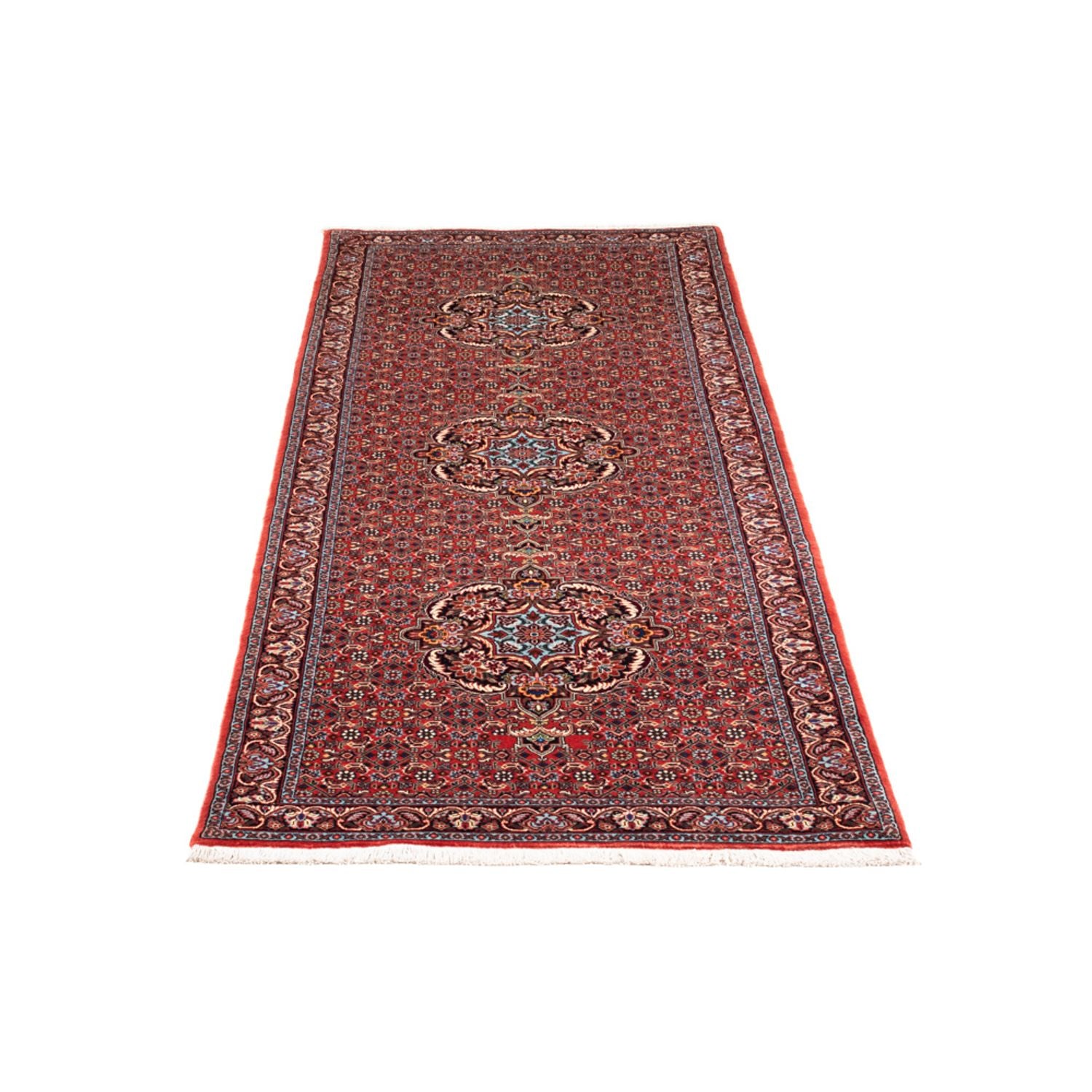Alfombra de pasillo Alfombra persa - Bidjar - 226 x 75 cm - rojo