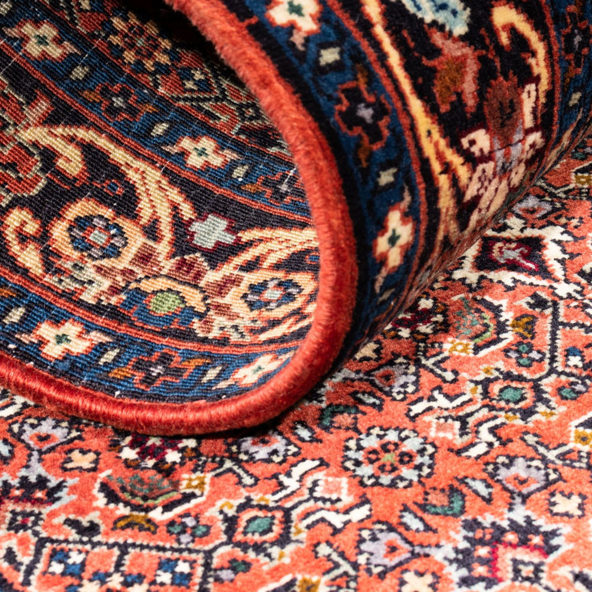 Alfombra de pasillo Alfombra persa - Bidjar - 214 x 62 cm - rojo