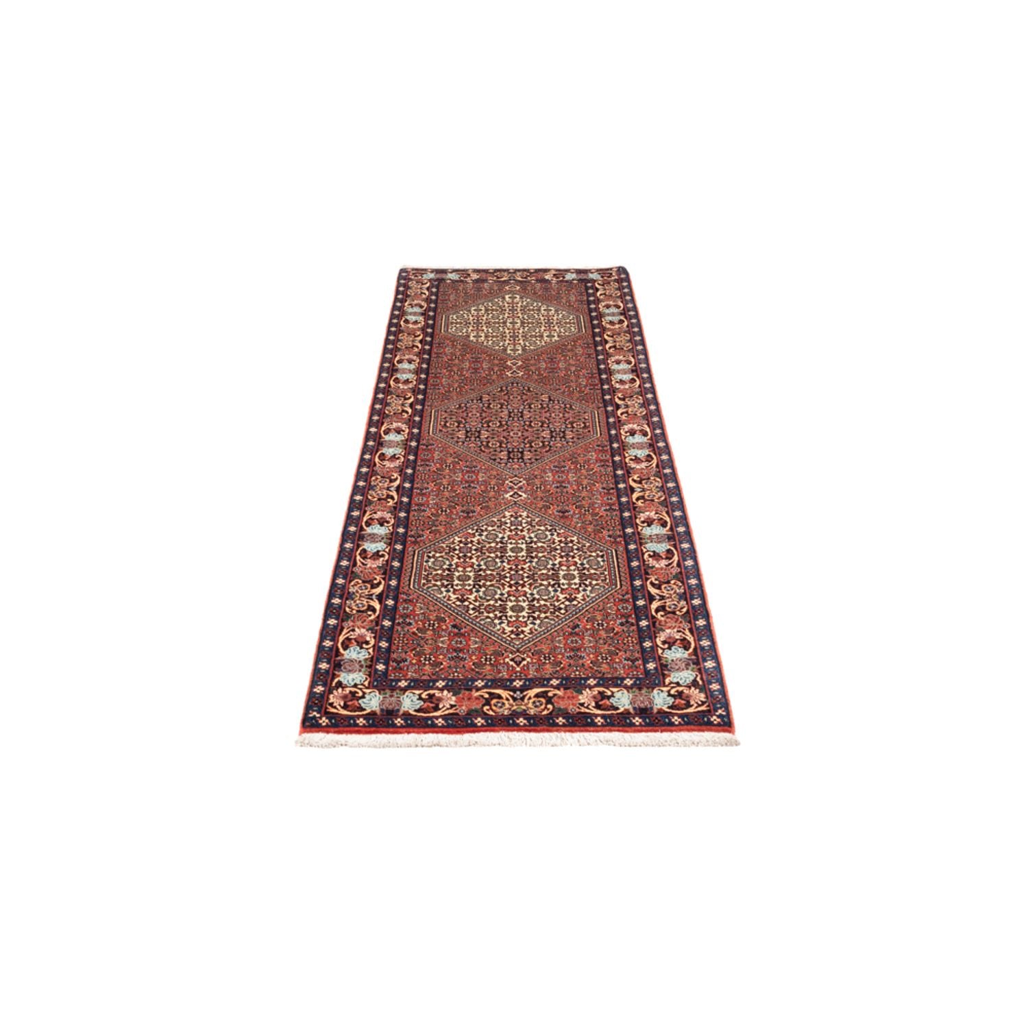 Alfombra de pasillo Alfombra persa - Bidjar - 214 x 62 cm - rojo