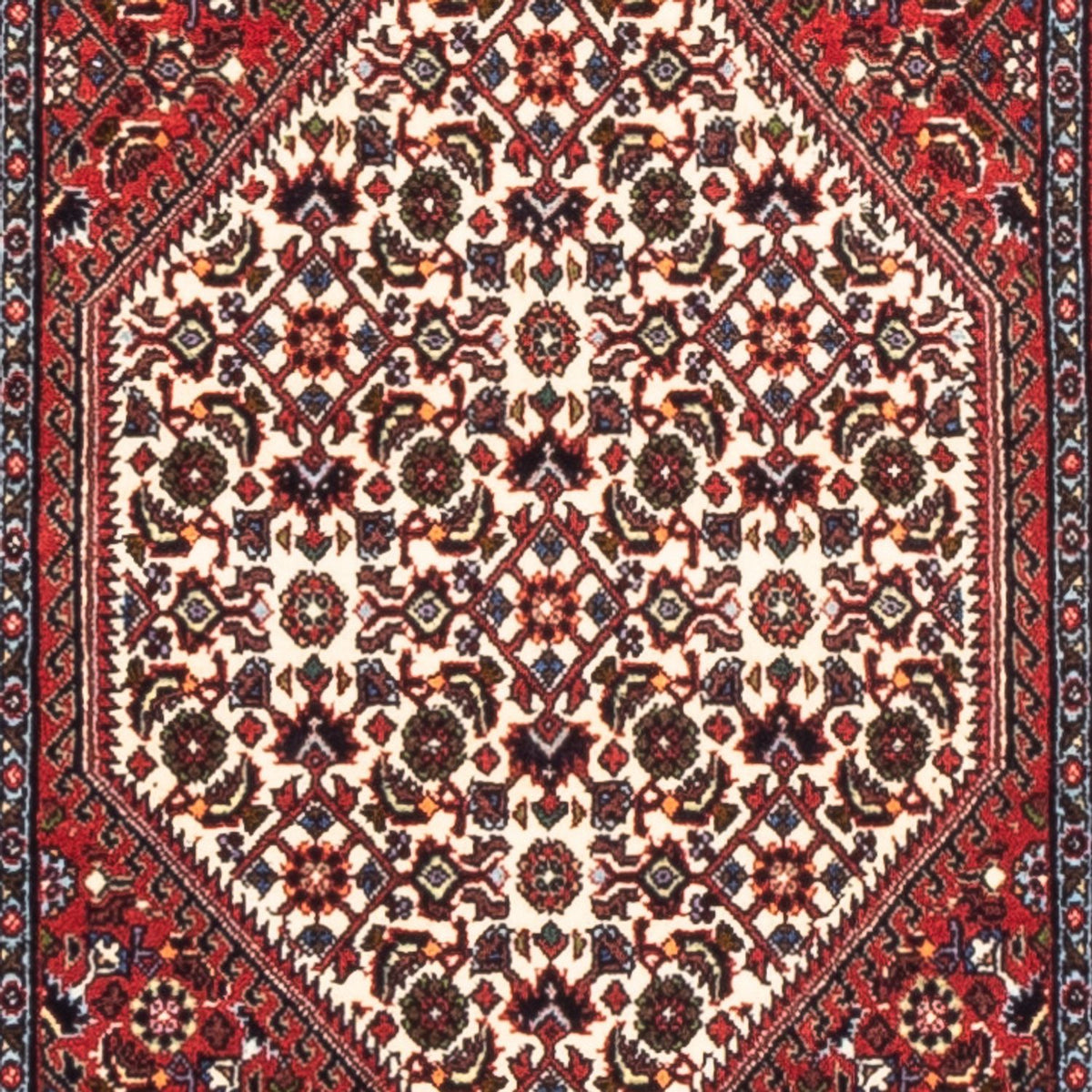 Alfombra de pasillo Alfombra persa - Bidjar - 228 x 61 cm - rojo