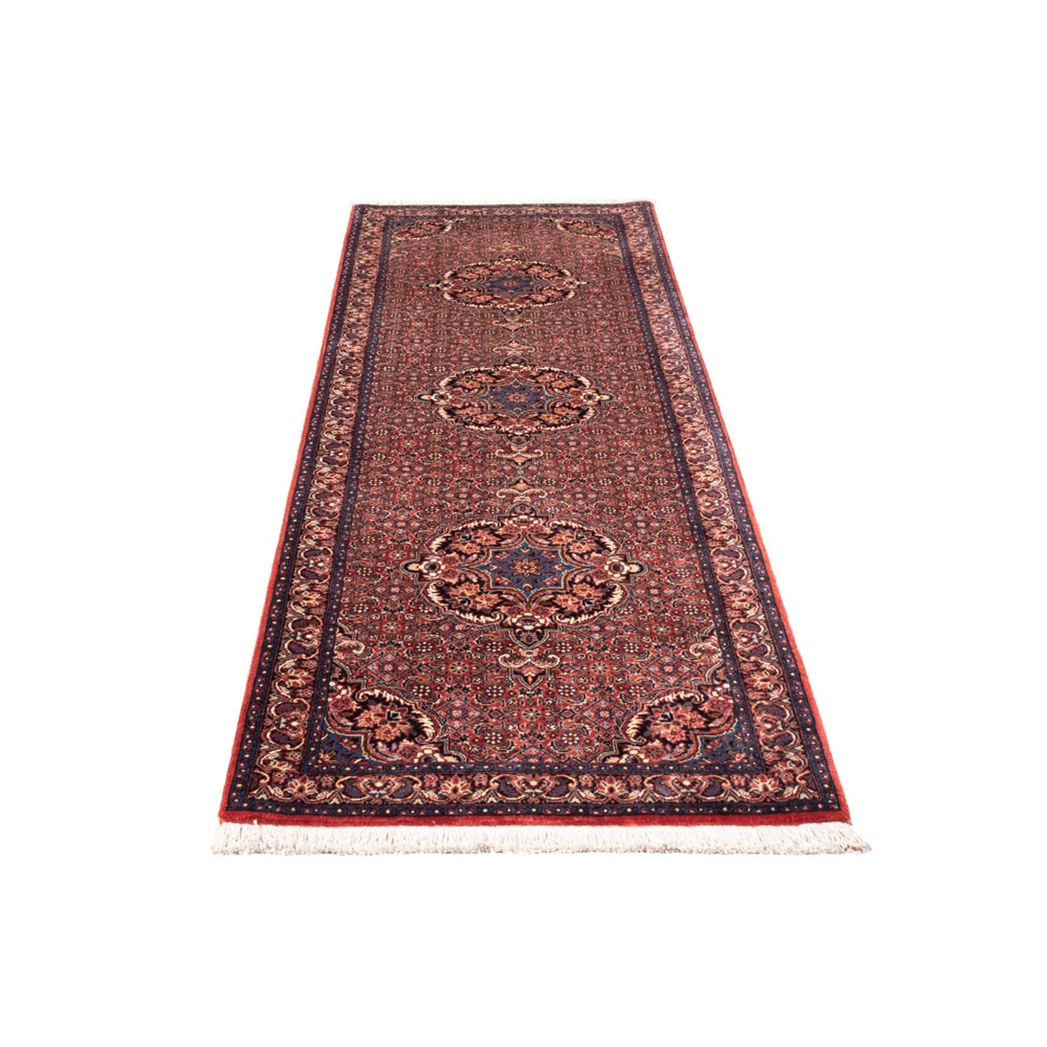 Alfombra de pasillo Alfombra persa - Bidjar - 238 x 73 cm - rojo