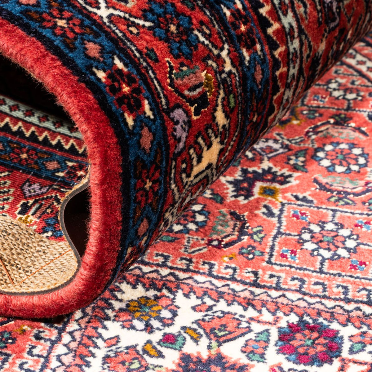 Alfombra de pasillo Alfombra persa - Bidjar - 226 x 77 cm - rojo