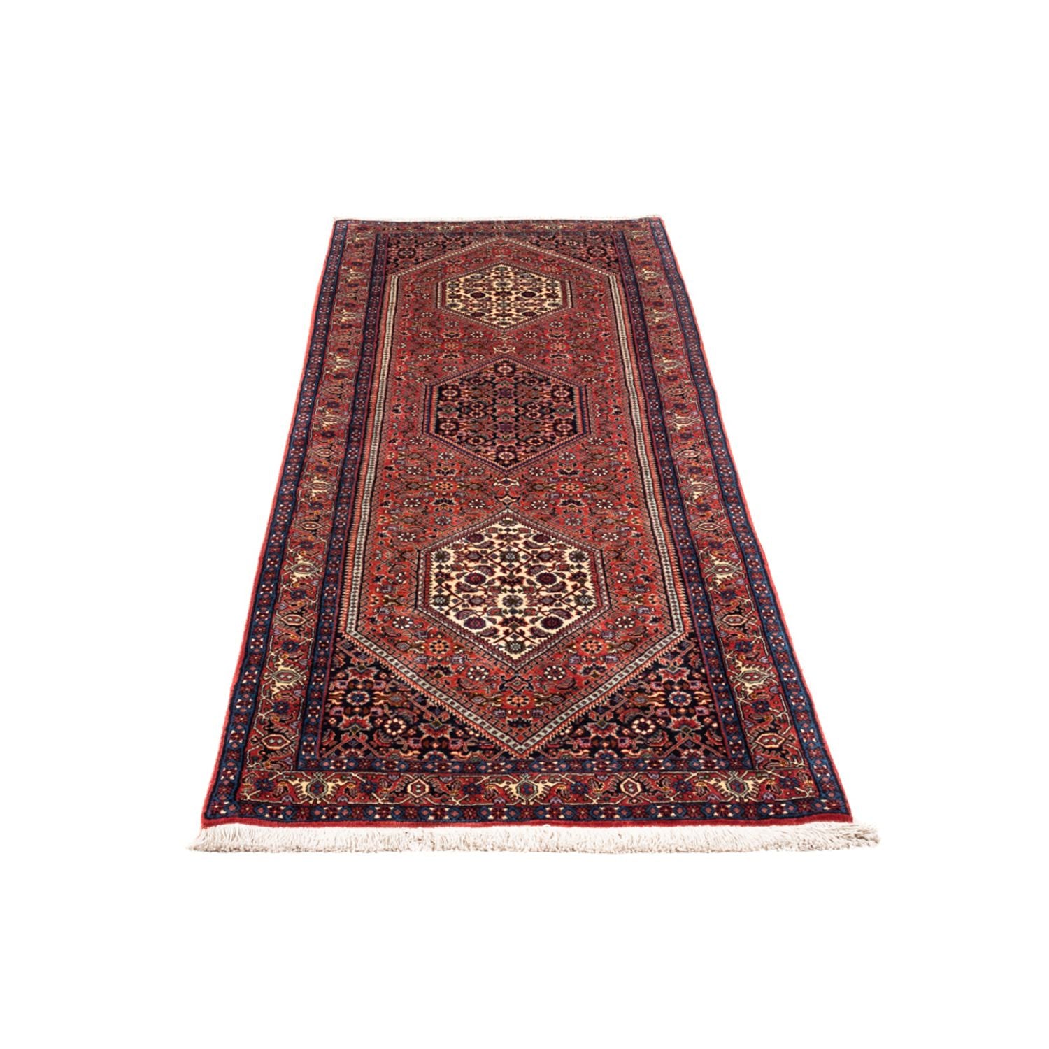 Alfombra de pasillo Alfombra persa - Bidjar - 226 x 77 cm - rojo