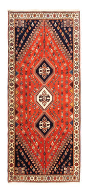 Alfombra de pasillo Alfombra Gabbeh - Persa Kashkuli - 200 x 85 cm - rojo