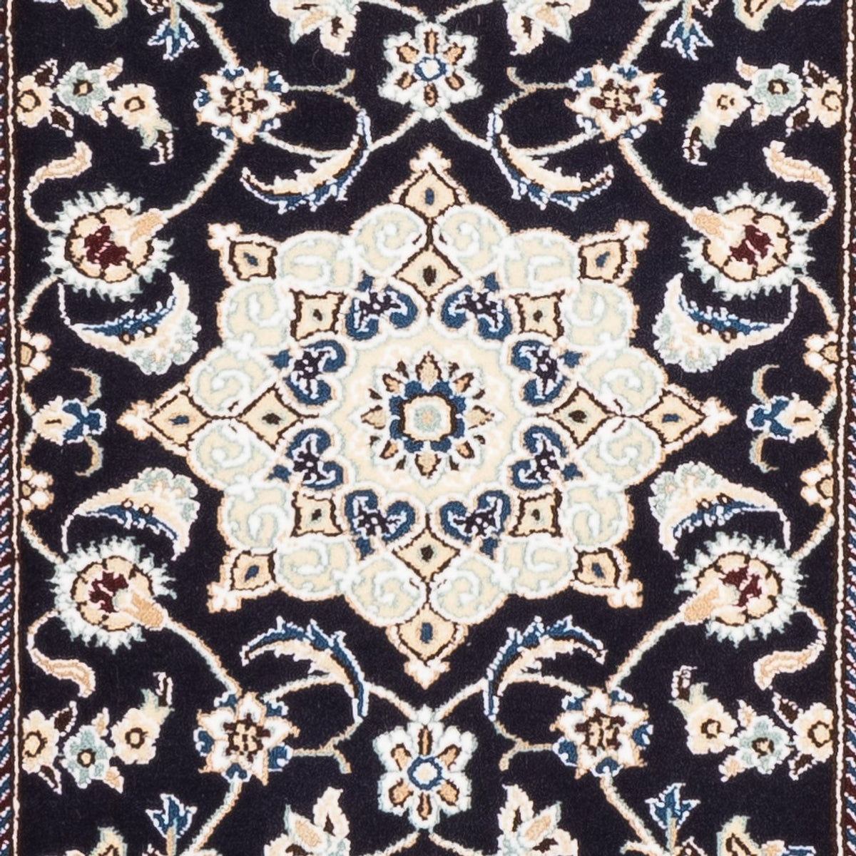 Alfombra de pasillo Alfombra persa - Nain - 190 x 68 cm - azul oscuro