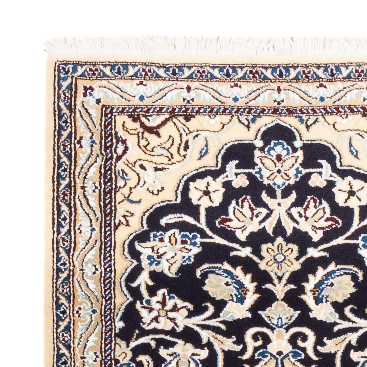 Alfombra de pasillo Alfombra persa - Nain - 190 x 68 cm - azul oscuro