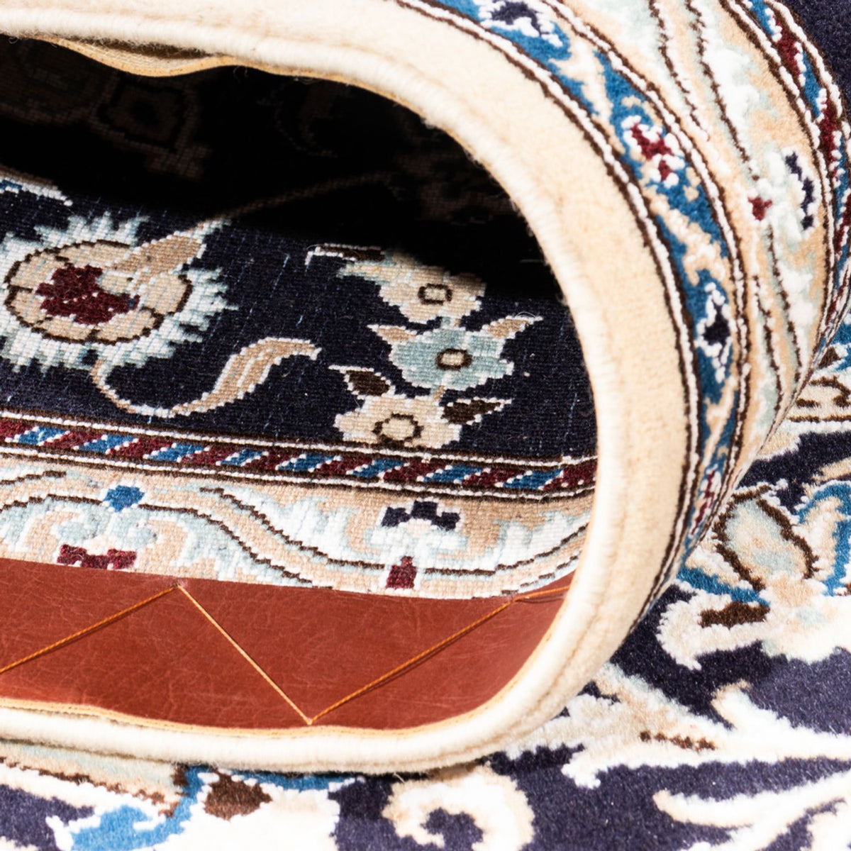 Alfombra de pasillo Alfombra persa - Nain - 190 x 68 cm - azul oscuro