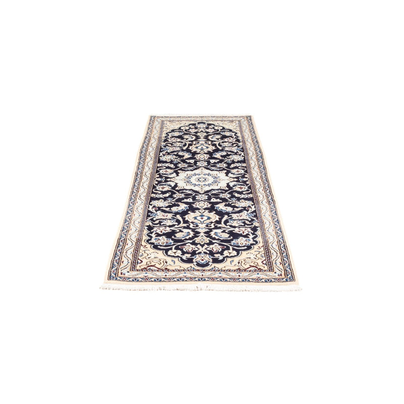 Alfombra de pasillo Alfombra persa - Nain - 190 x 68 cm - azul oscuro
