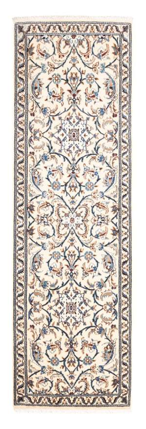 Alfombra de pasillo Alfombra persa - Nain - 201 x 61 cm - crema