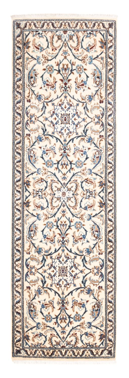 Alfombra de pasillo Alfombra persa - Nain - 201 x 61 cm - crema