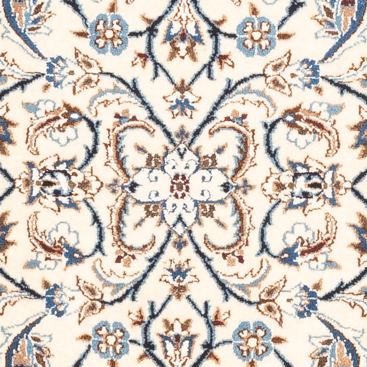 Alfombra de pasillo Alfombra persa - Nain - 201 x 61 cm - crema